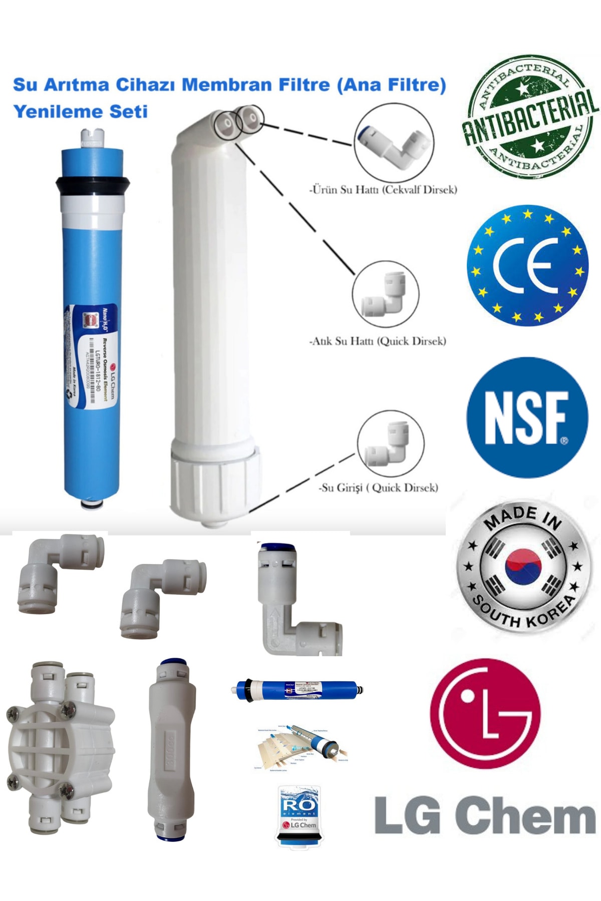 LG Chem Komple Membran-membran Kabı-shutoff-flow-check Valf-dirsek-hortum Tam Set.